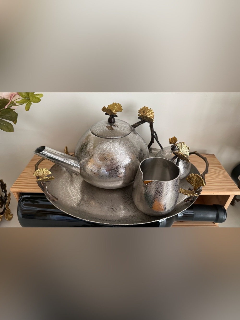 Michael Aram GINGKO BUTTERFLY 🦋 Teapot Set